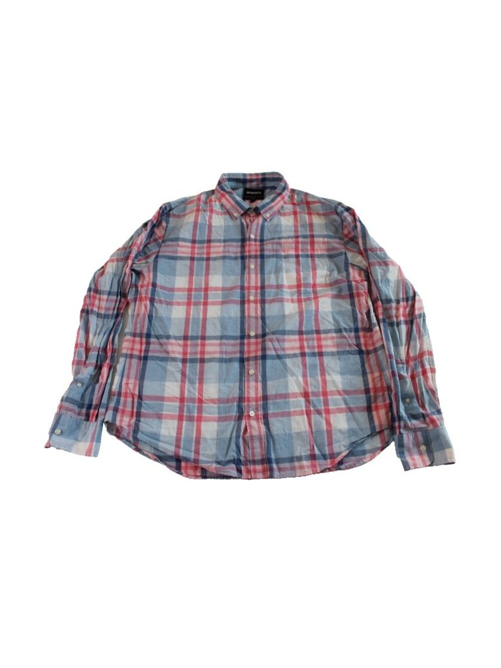 Bonobos Mens XL Slim Fit Plaid Cotton Long Sleeve Button Down Shirt